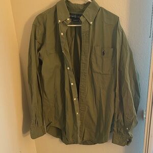 Green polo Ralph Lauren classic fit men’s button down